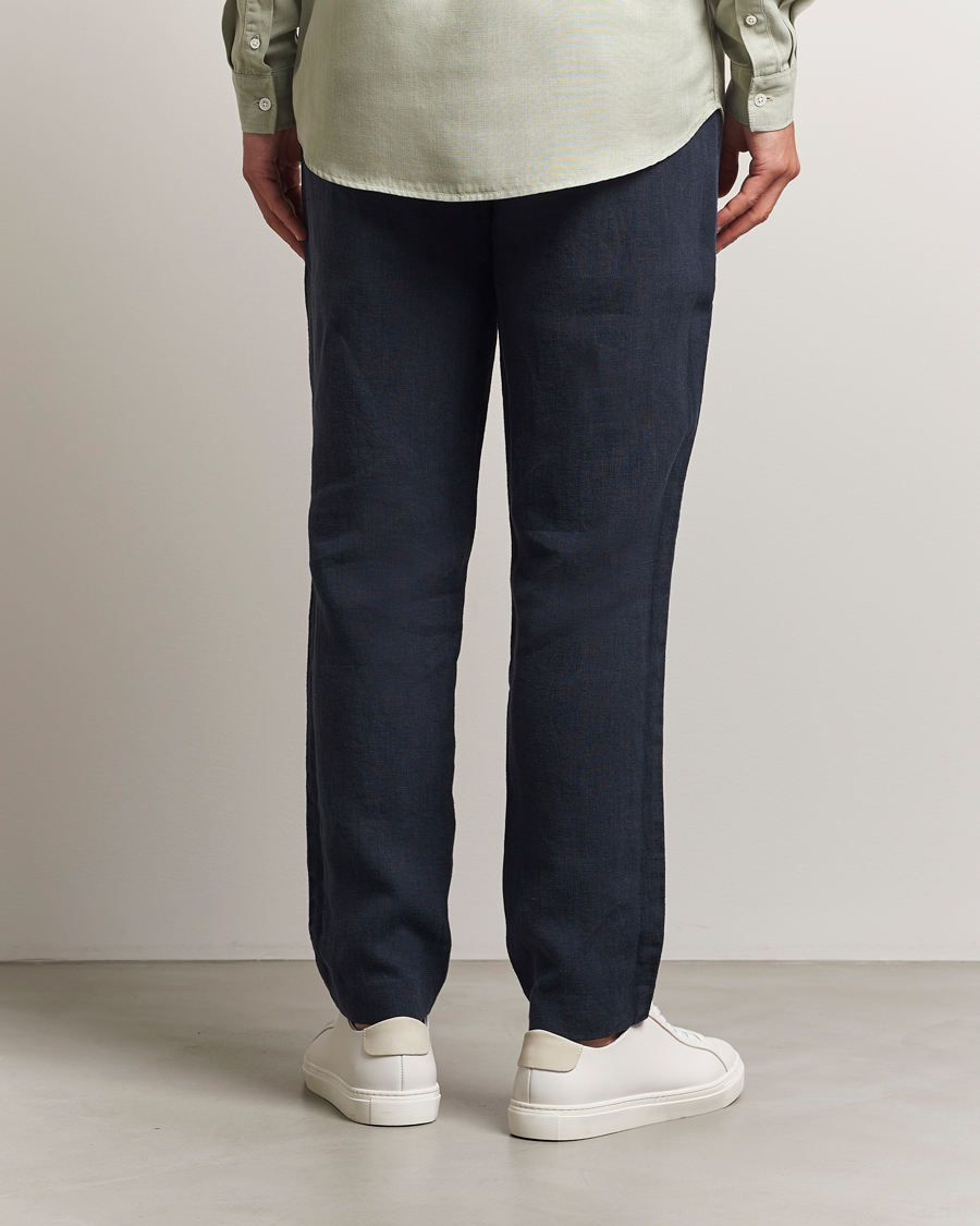 Herren | Hosen | A Day's March | Madu Linen Trousers Navy