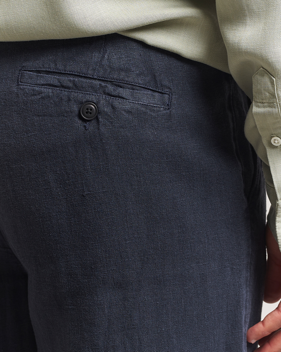 Herren | Hosen | A Day's March | Madu Linen Trousers Navy