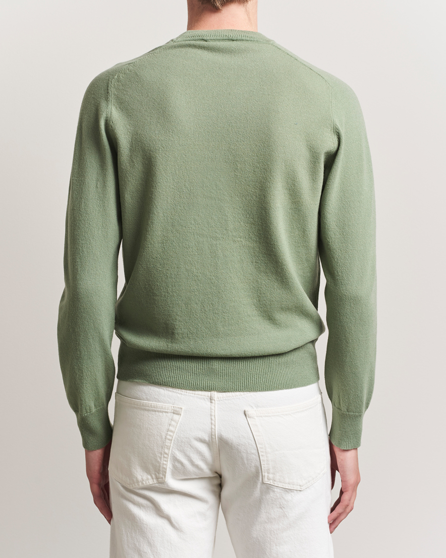 Herren | Pullover | Altea | Wool/Cashmere Crew Neck Pullover Green