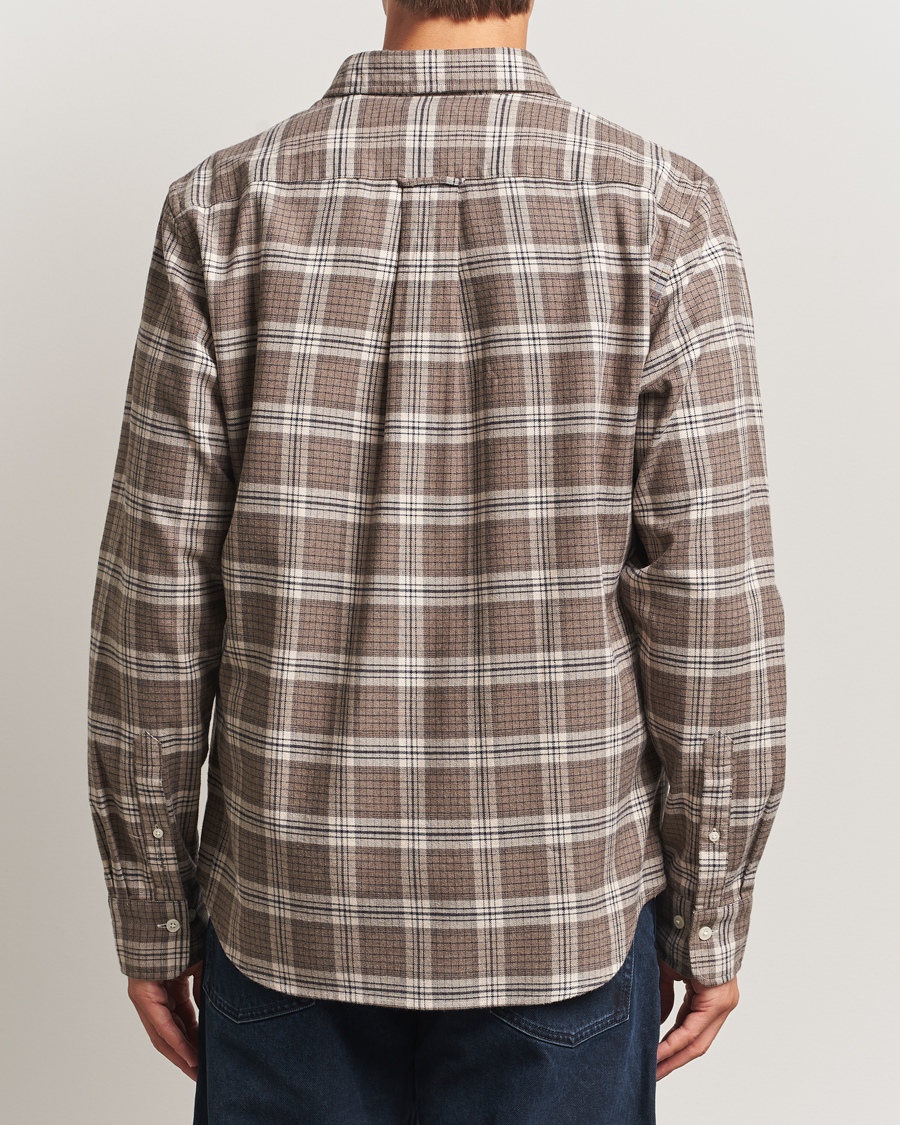 Herren | Hemden | GANT | Regular Fit Checked Flannel Shirt Dark Hazelnut Melange