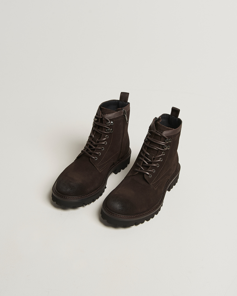 Herren | Boots | BOSS BLACK | Julyo Suede Boot Dark Brown