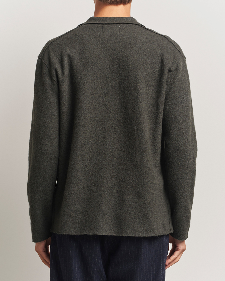 Herren | Pullover | NN07 | Jonas Boiled Wool Cardigan Dark Army