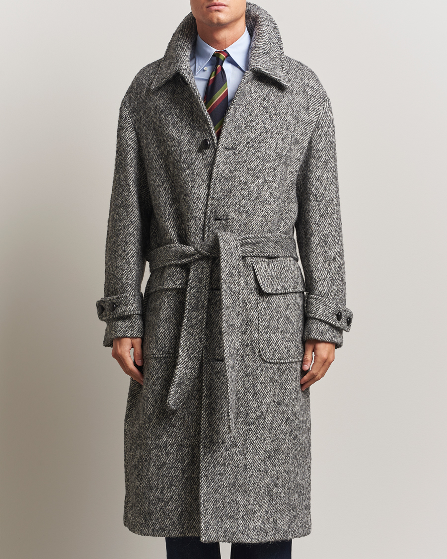 Herren | Jacken | GANT 240 Mulberry Street | Tweed Wool Coat Black