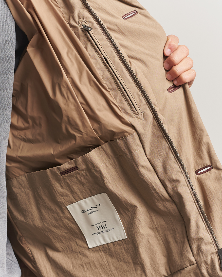 Herren | Jacken | GANT 240 Mulberry Street | Cotton Down Hooded Jacket Carmel Beige