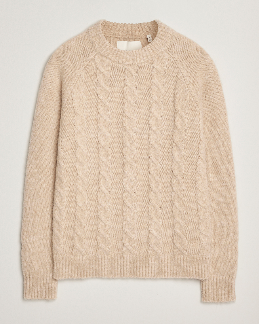 Herren | Pullover | GANT | Alpaca/Lambswool Cable Crew Neck Seed Melange