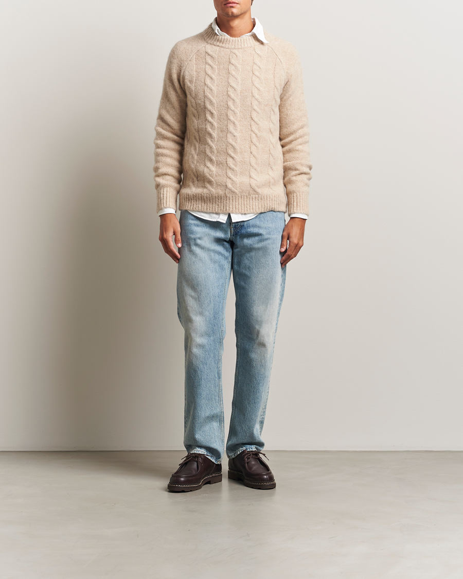Herren | Pullover | GANT | Alpaca/Lambswool Cable Crew Neck Seed Melange