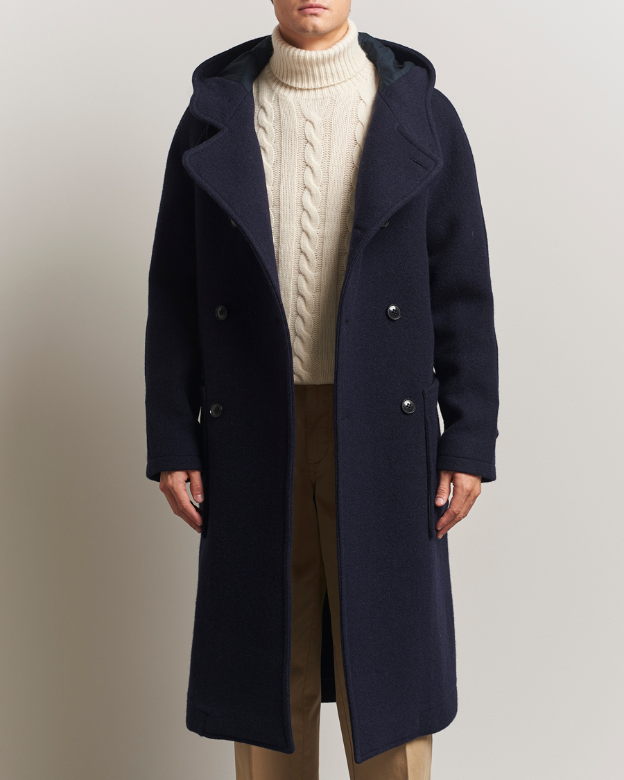 Herren | Jacken | Gloverall | Raglan Wool Coat Navy