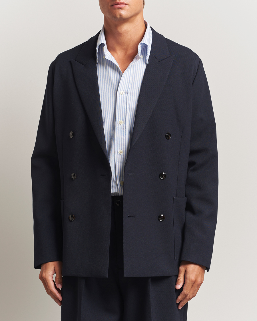Herren | Sakkos | NN07 | Jordin Wool Double Breasted Blazer Deep Navy