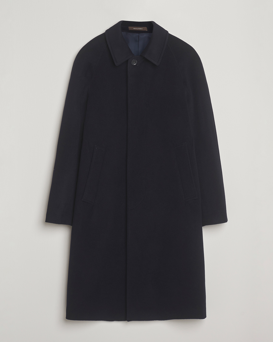 Herren | Jacken | Oscar Jacobson | Raglan Wool Coat Navy