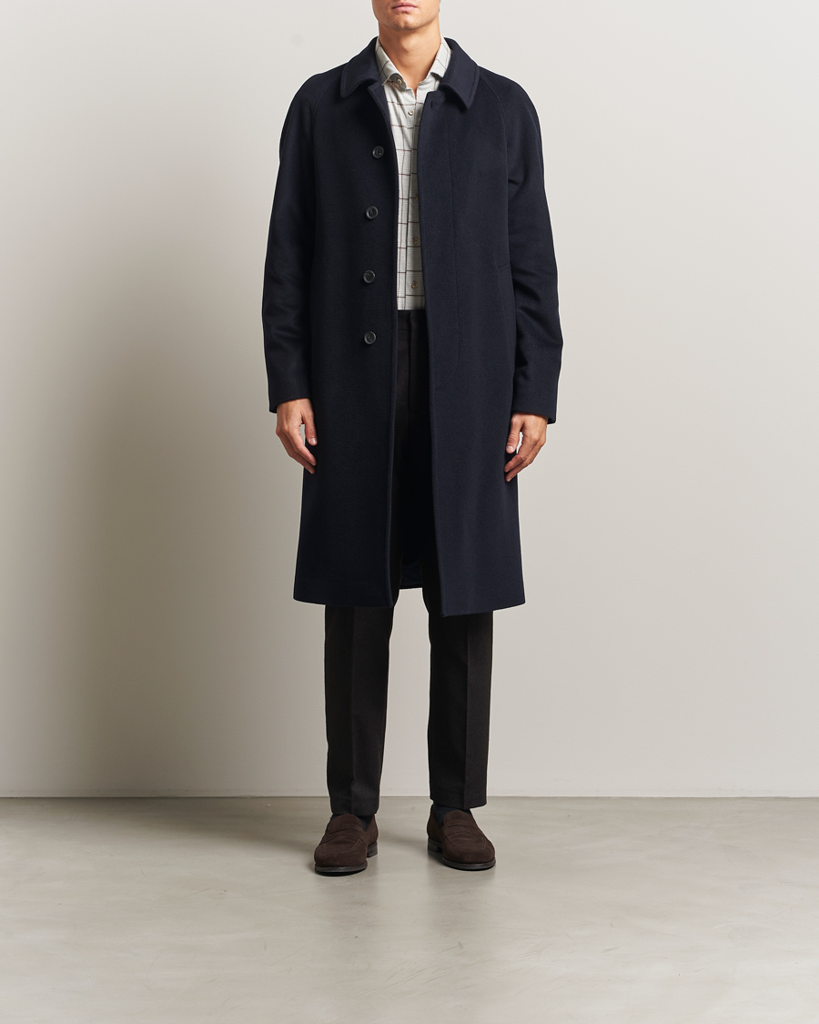 Herren | Jacken | Oscar Jacobson | Raglan Wool Coat Navy