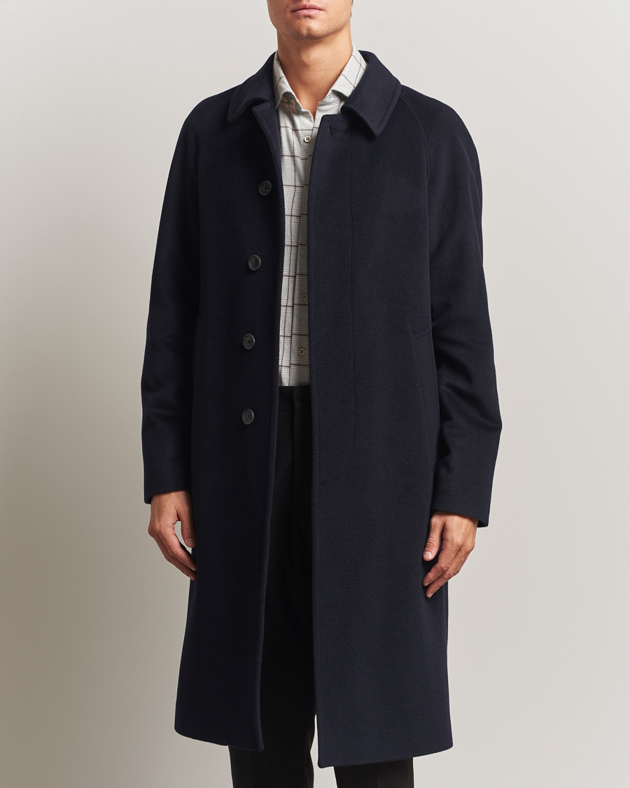 Herren | Jacken | Oscar Jacobson | Raglan Wool Coat Navy