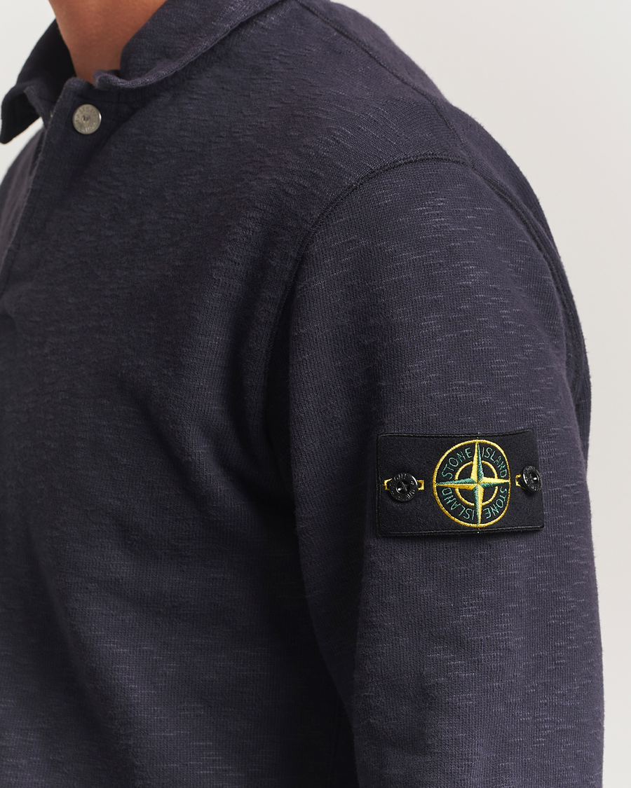 Herren | Pullover | Stone Island | Vanisé Brushed Heavy Cotton Polo Ink