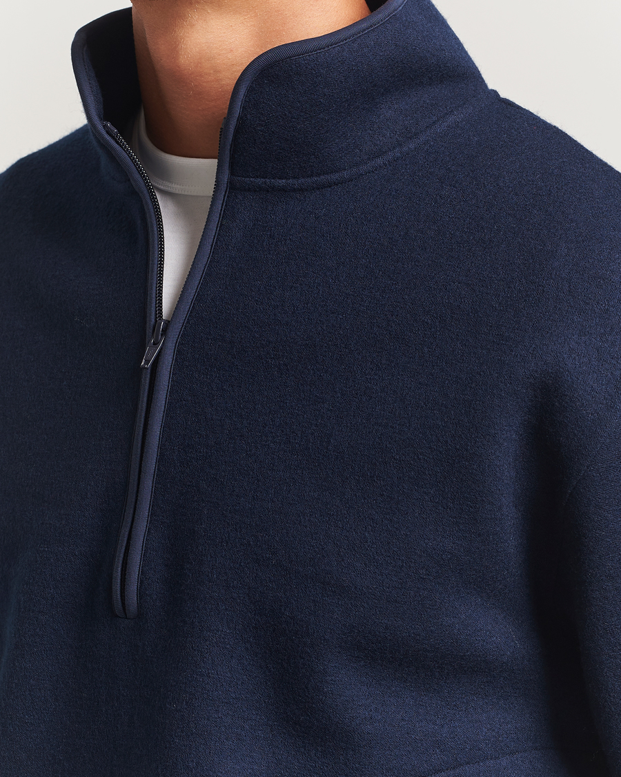 Herren | Pullover | Sunflower | Wool Half Zip Navy