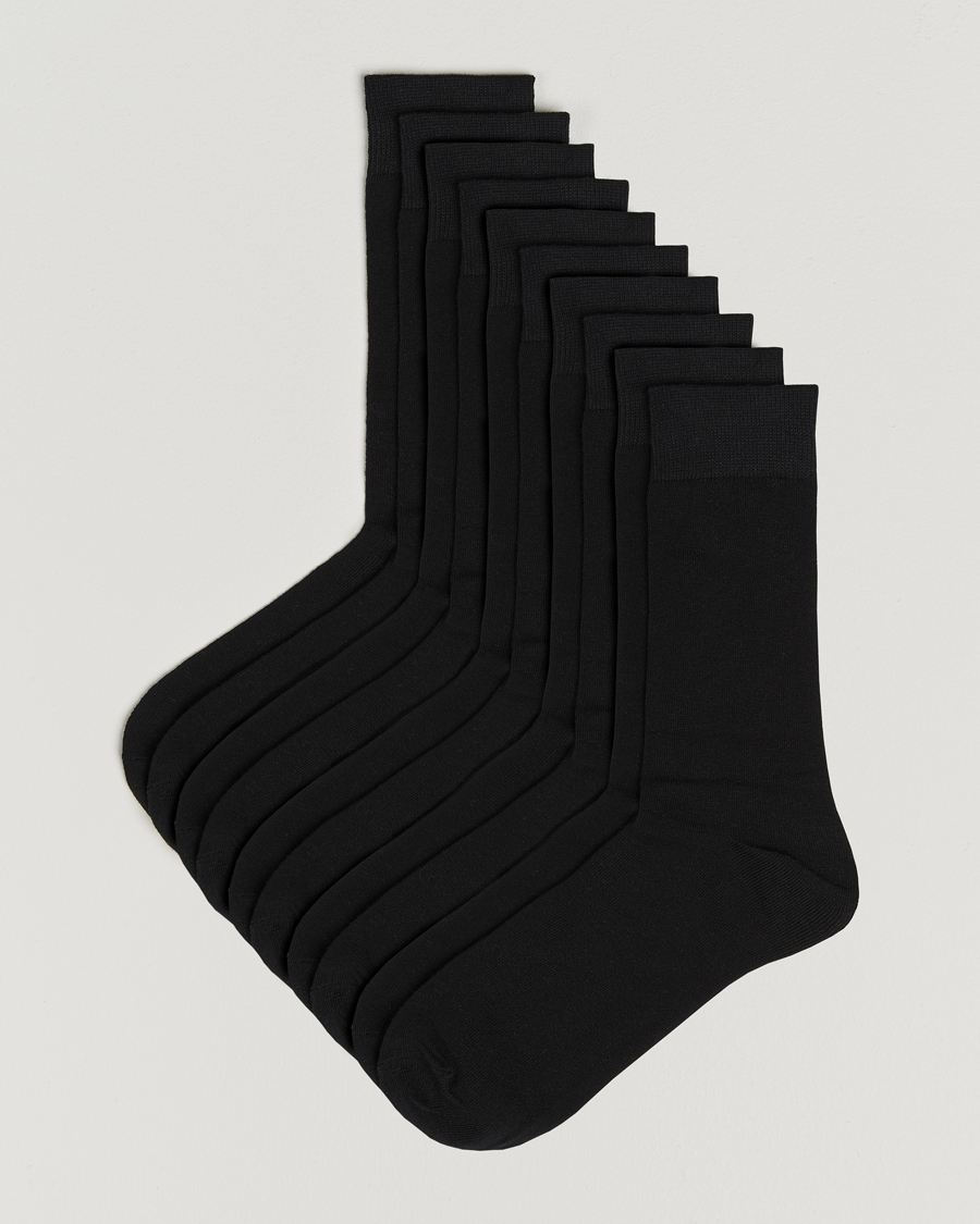 Herren | Unterwäsche | Care with Carl | 10-Pack Solid Cotton Socks BLACK