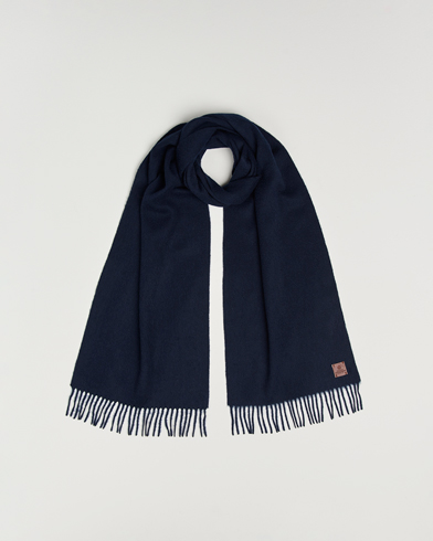 Amanda Christensen Wool Scarf Navy – Blau