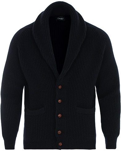  Lambswool Shawl Cardigan  Navy