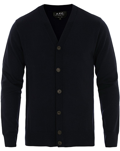  Samuel Merino Cardigan Dark Navy