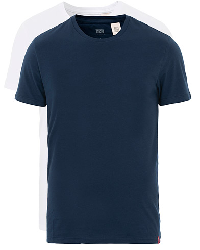  2-Pack Crew Neck T-Shirt Navy/White