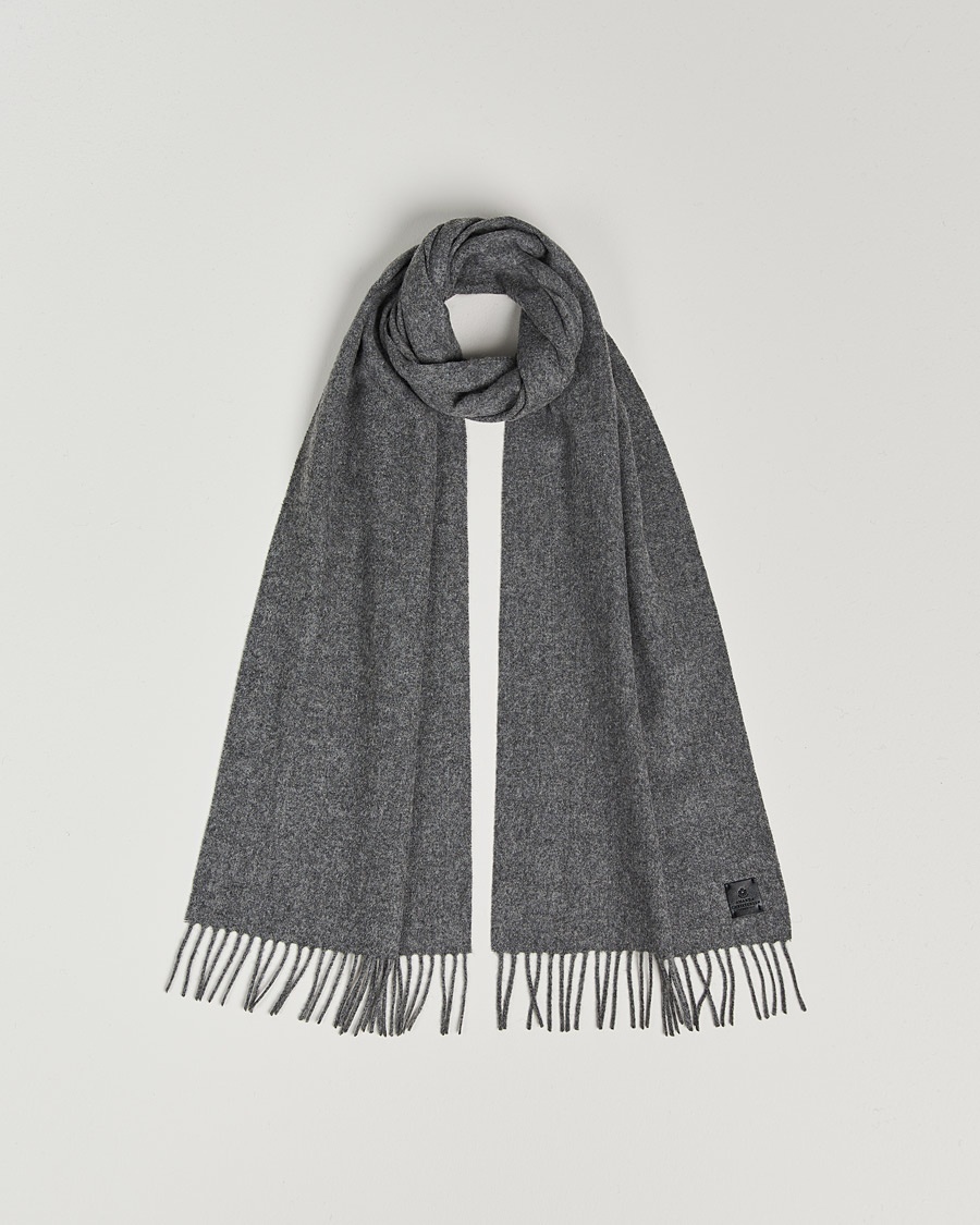 Amanda Christensen Wool Scarf Grey Melange – Grau
