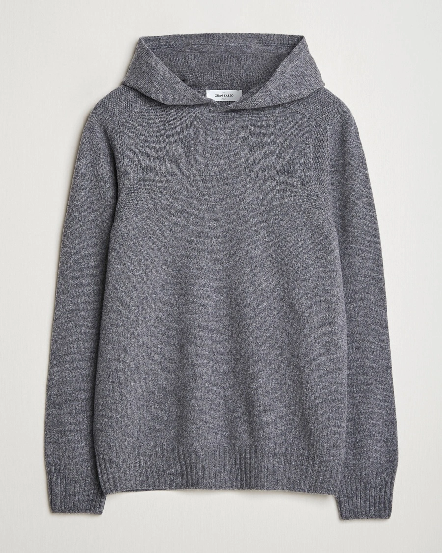 Gran Sasso Wool Hoodie Grey Melange – Grau