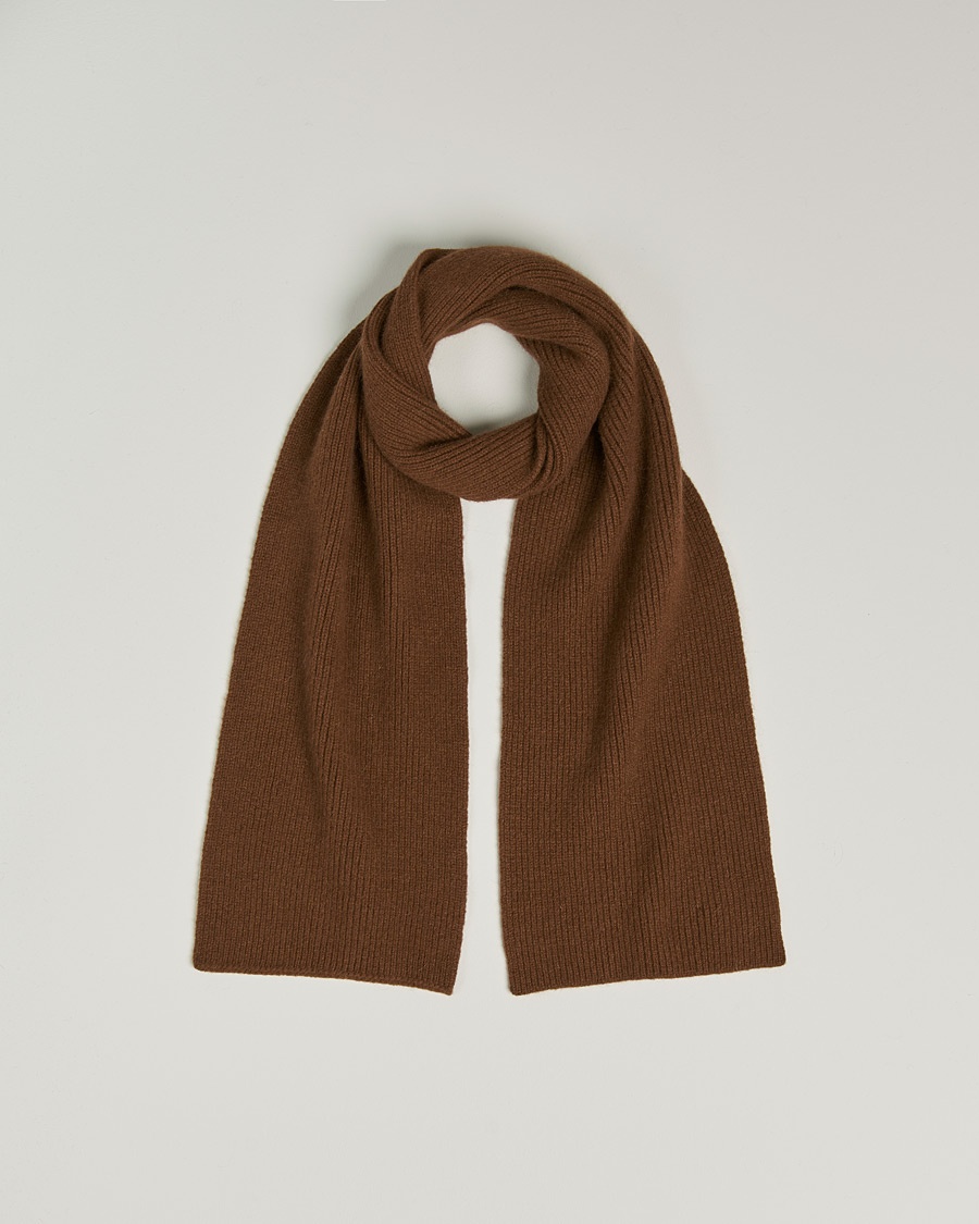 Le Bonnet Lambswool/Caregora Scarf Walnut – Braun