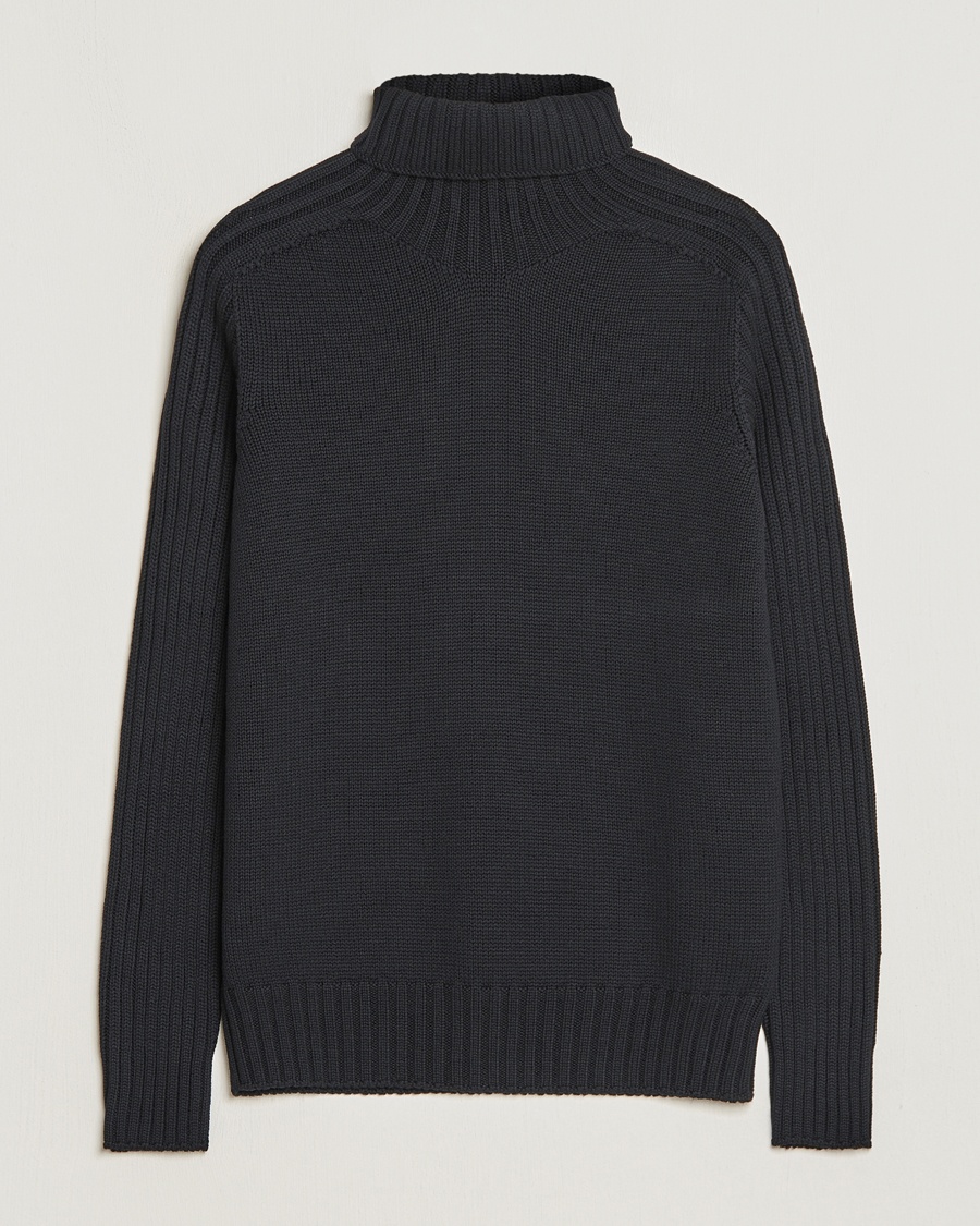 Gran Sasso Rainwool Rollneck Black – Schwarz