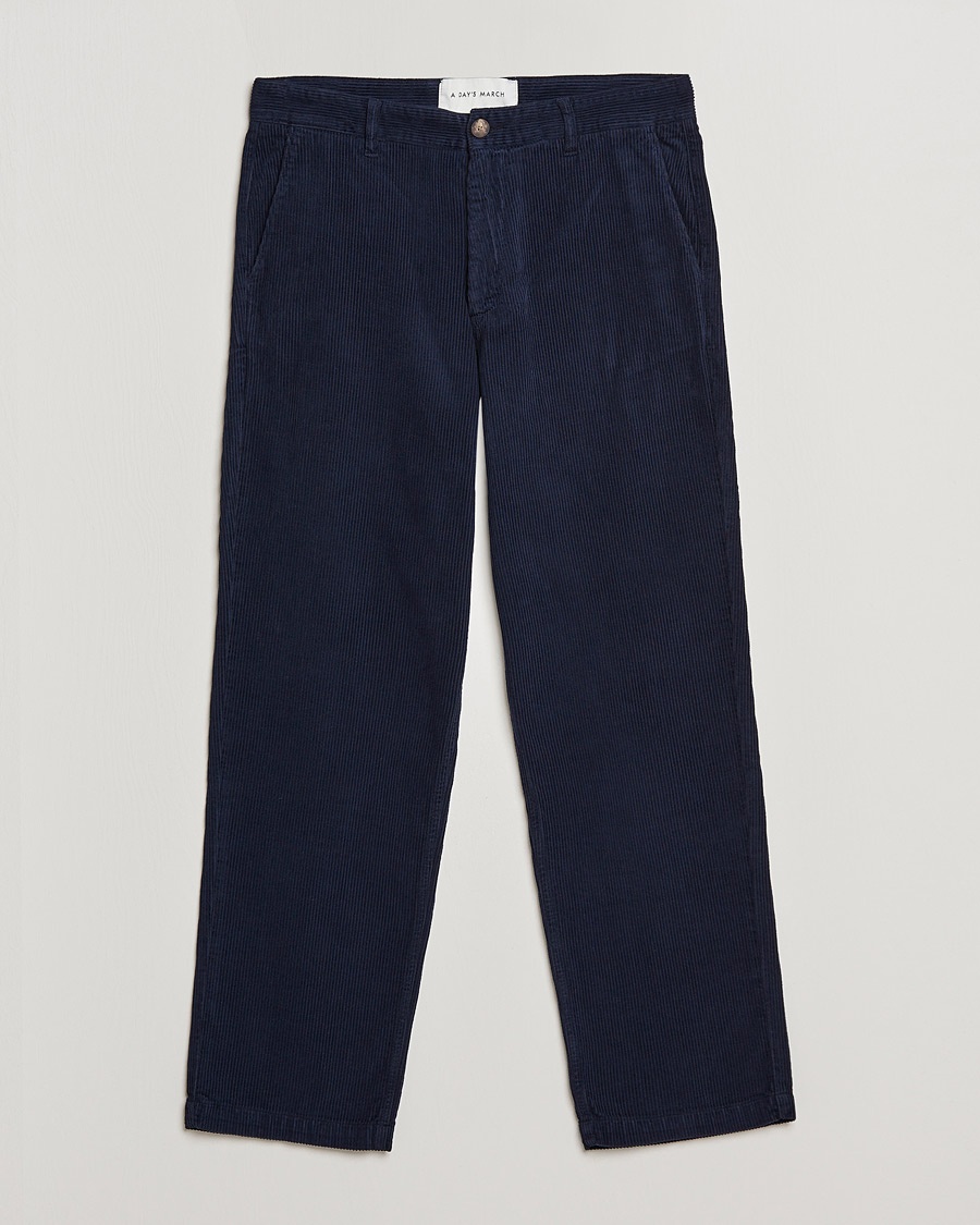 A Day's March Redwood Cord Trousers Navy – Blau