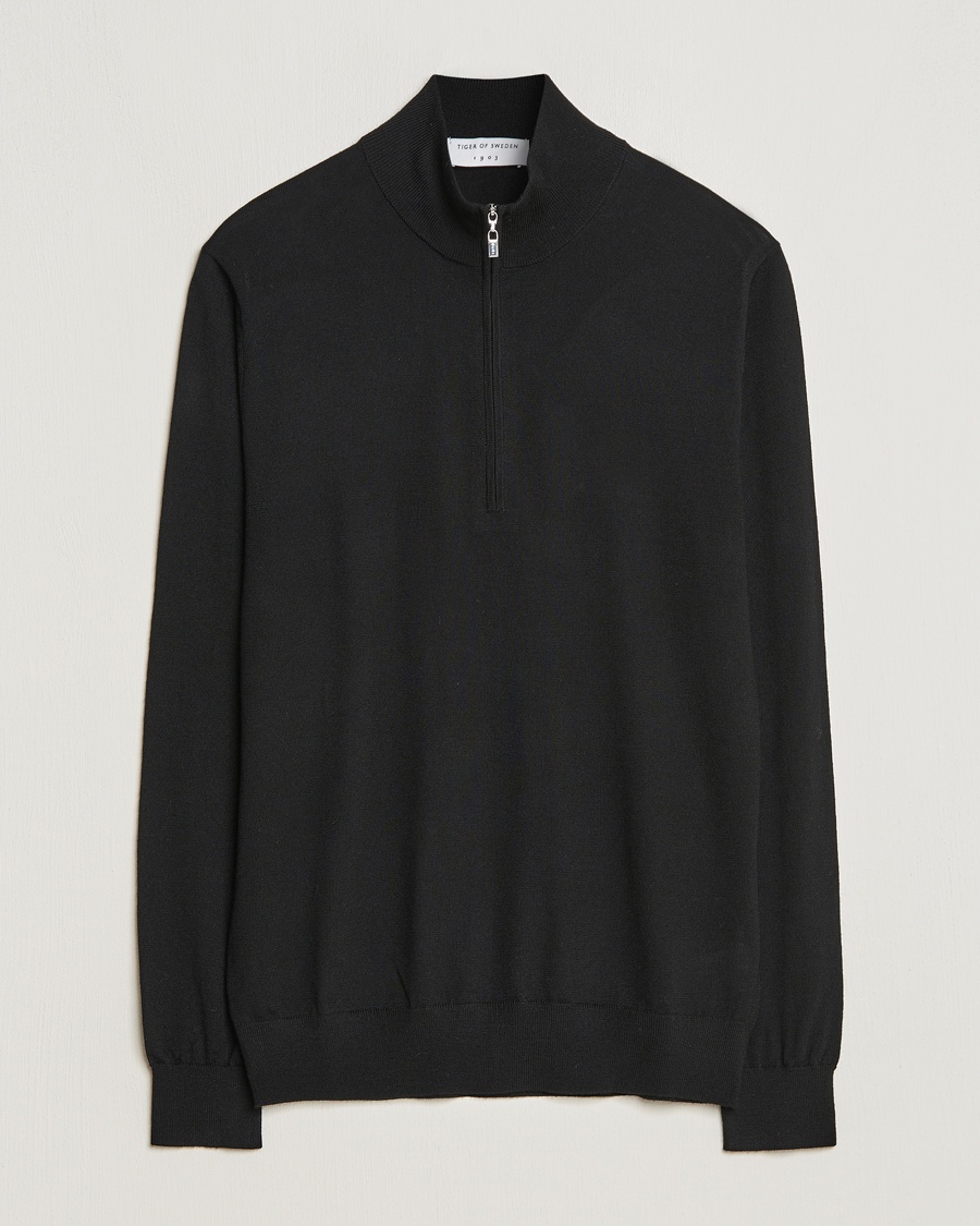 Tiger of Sweden Errol Merino Half Zip Black – Schwarz