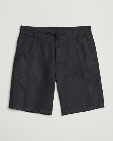  Seb Linen Drawstring Shorts Black