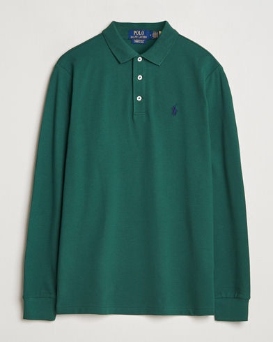  Custom Slim Fit Long Sleeve Polo Vintage Pine