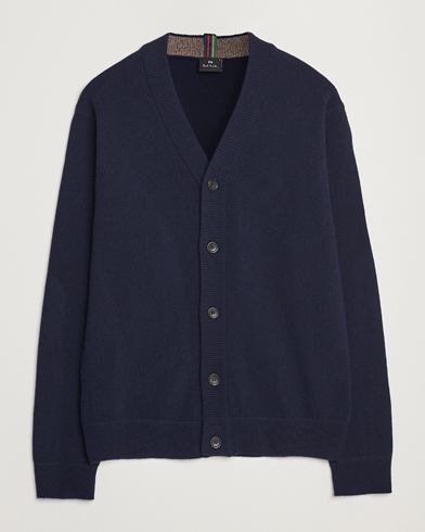  Merino Wool Cardigan Navy