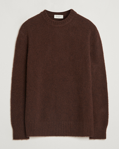  Brushed Wool Crew Neck Dark Brown