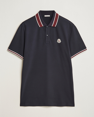  Double Contrast Collar Polo Navy