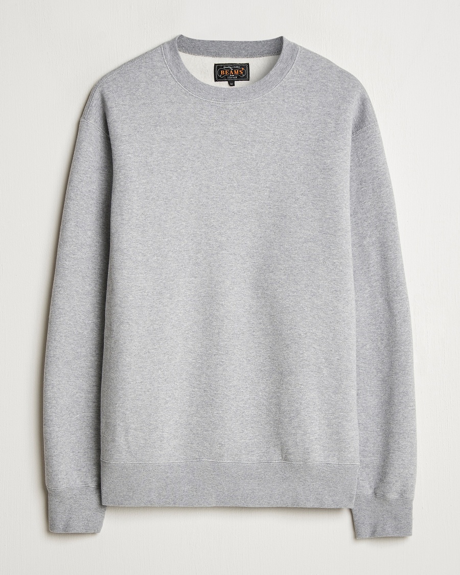 BEAMS PLUS Japanese Cotton Sweatshirt Heather Grey – Grau