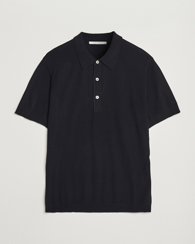  Rosehall Short Sleeve Merino Polo Black