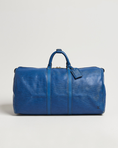  Keepall 55 EPI Leather Bag Blue 