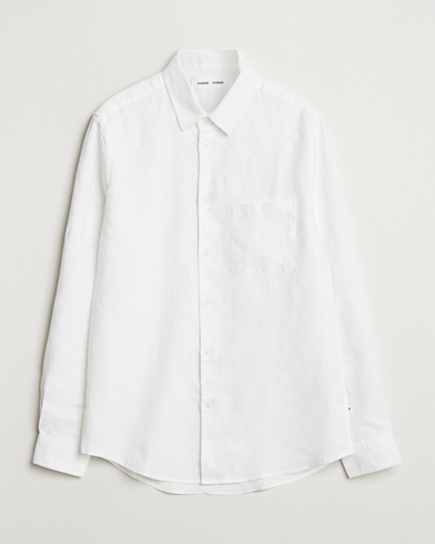 Samsøe Samsøe Liam Linen Shirt White – Weiß