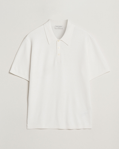 Tiger of Sweden Reid Structured Knitted Polo Pure White – Weiß