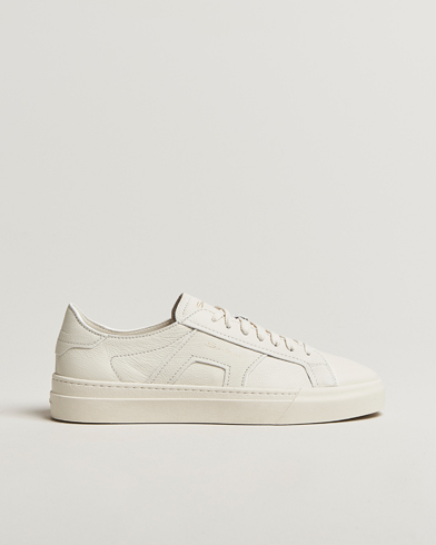 Santoni Double Buckle Sneakers White Grain – Weiß