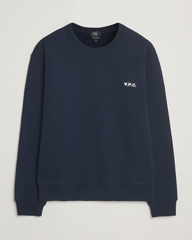 A.P.C. Boxy Fit Petit VPC Sweatshirt Dark Navy/Ecru – Blau