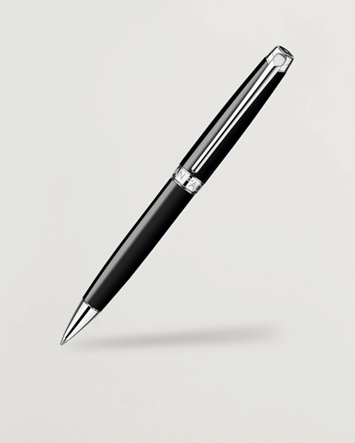 Caran d'Ache Caran d' Ache Léman Ballpoint Pen Ebony Black/Silver Plated – Schwarz