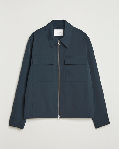 NN07 Alban Bomber Jacket Navy Blue – Blau