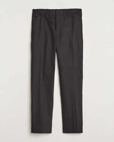 NN07 Baker Cotton Drawstring Trousers Black – Schwarz