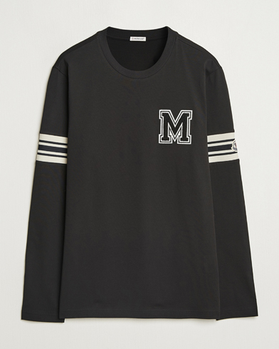 Moncler Archive Logo Long Sleeve T-Shirt Black – Schwarz
