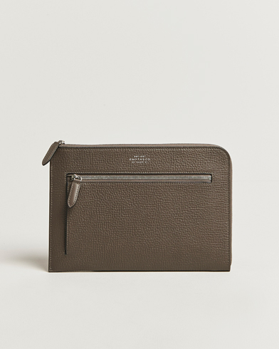 Smythson Ludlow Flat Organiser Pouch Dark Taupe – Braun