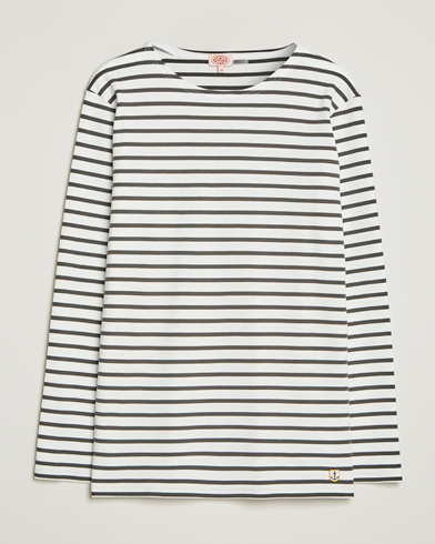 Armor-lux Houat Héritage Stripe Long Sleeve T-Shirt Milk/Chiméra – Weiß