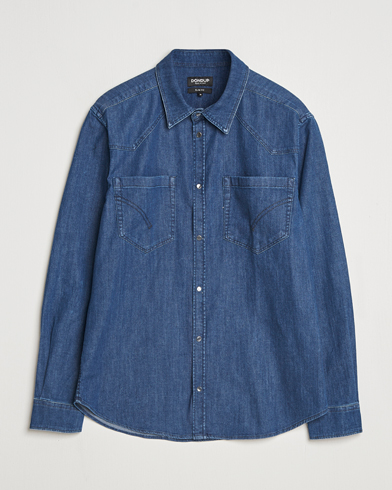 Dondup Pocket Denim Shirt Medium Blue – Blau