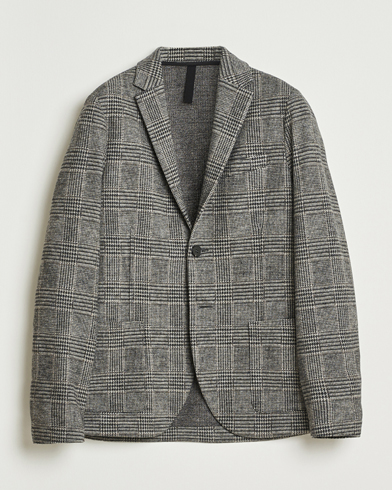 Harris Wharf London Two Button Loro Piana Checked Wool Blazer Black/White – Grau