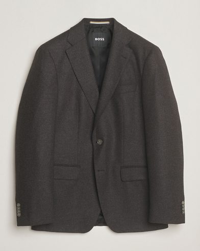 BOSS BLACK Hutson Wool Blazer Dark Brown – Braun