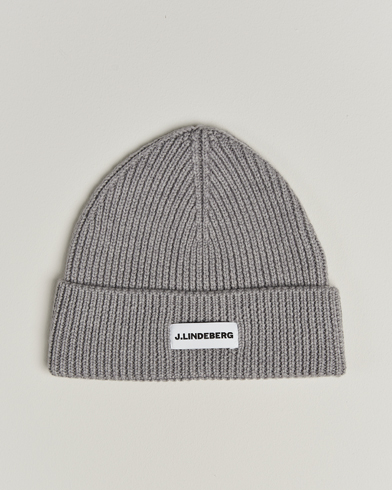 J.Lindeberg Juan Merino Beanie Light Grey Melange – Grau